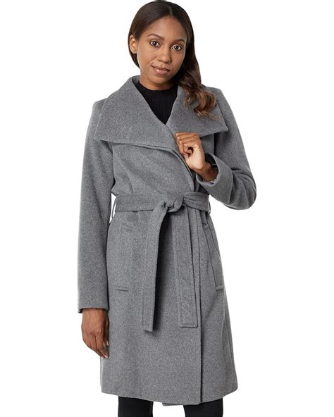 michael michael kors high neck belted wool blend coat|Michael Kors wool coat.